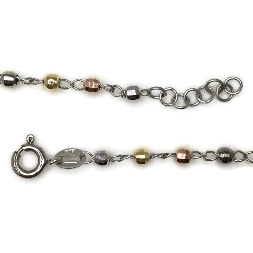 3 tone layer Rosary disco beads and cross - Picture 3 of 3